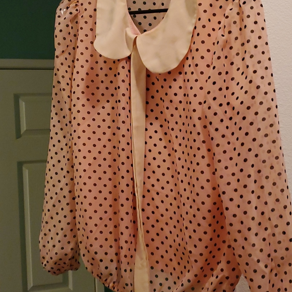 Polkadot pink blouse